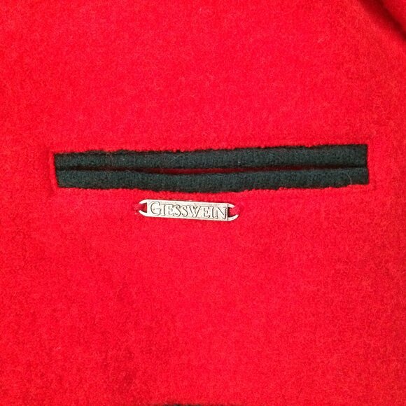 Giesswein Womens Jacket Cardigan Sz 12 Wool Applique Buttons Made in Austria - Picture 9 of 11